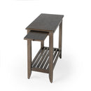 Irvine 12 in. W Rectangular Wood Side Table with Pull-Out Tray and Lower Open Shelf by Butler Specialty Company