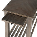 Irvine 12 in. W Rectangular Wood Side Table with Pull-Out Tray and Lower Open Shelf by Butler Specialty Company