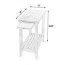 Irvine 12 in. W Rectangular Wood Side Table with Pull-Out Tray and Lower Open Shelf by Butler Specialty Company