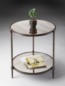 Peninsula 22 in. W Square Mirrored and Metal Side Table by Butler Specialty Company