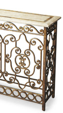 Contessa 52.25 in. W Rectangular Fossil Stone and Metal Console Table by Butler Specialty Company