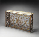 Contessa 52.25 in. W Rectangular Fossil Stone and Metal Console Table by Butler Specialty Company