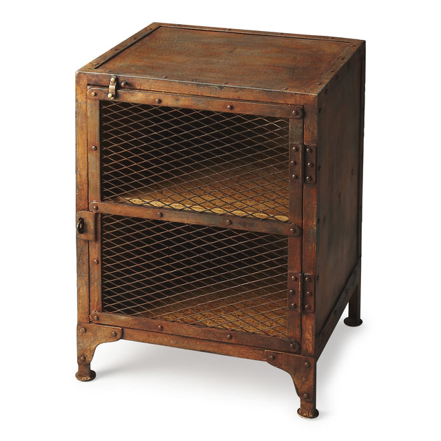 Lucas 18 in. W Rectangular Metal Industrial Chic End Table with Storage by Butler Specialty Company