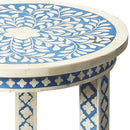 Vivienne 12.75 in. W Round Bone Inlay Side Table with Open Lower Shelf by Butler Specialty Company