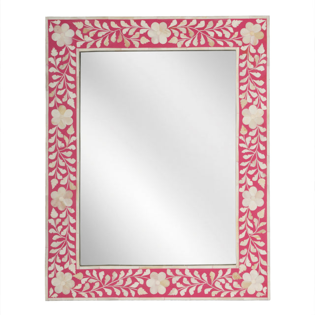 Vivienne 24 in. W x 30 in. H Rectangular Bone Inlay Wall Mirror by Butler Specialty Company