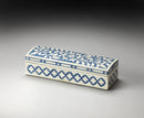 Amanda 12 in. W Rectangular Bone Inlay Storage Box by Butler Specialty Company