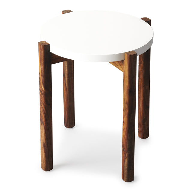 Del Mar 16 in. W Round Wood Contemporary Side Table by Butler Specialty Company