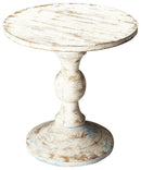 Grandmas Attic 23.5 in. W Round Solid Wood Rustic Pedestal Side Table by Butler Specialty Company