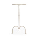 Founders 11.5 in. W Round Griege Iron Small Pedestal Side Table by Butler Specialty Company