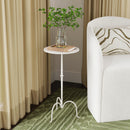 Founders 11.5 in. W Round Griege Iron Small Pedestal Side Table by Butler Specialty Company