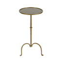Founders 11.5 in. W Round Griege Iron Small Pedestal Side Table by Butler Specialty Company