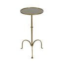 Founders 11.5 in. W Round Griege Iron Small Pedestal Side Table by Butler Specialty Company