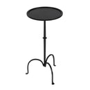 Founders 11.5 in. W Round Griege Iron Small Pedestal Side Table by Butler Specialty Company