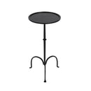 Founders 11.5 in. W Round Griege Iron Small Pedestal Side Table by Butler Specialty Company