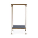 Larkin 11.5 in. W Square Indoor Marble and Iron Side Table with Lower Open Shelf by Butler Specialty Company