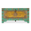 Nador 32 in. W Rectangular Hand-Painted Brass Inlay Storage Trunk Coffee Table by Butler Specialty Company
