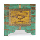 Nador 32 in. W Rectangular Hand-Painted Brass Inlay Storage Trunk Coffee Table by Butler Specialty Company