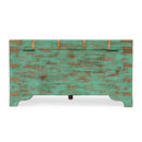 Nador 32 in. W Rectangular Hand-Painted Brass Inlay Storage Trunk Coffee Table by Butler Specialty Company