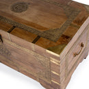 Nador 32 in. W Rectangular Hand-Painted Brass Inlay Storage Trunk Coffee Table by Butler Specialty Company