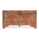 Nador 32 in. W Rectangular Hand-Painted Brass Inlay Storage Trunk Coffee Table by Butler Specialty Company