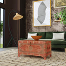 Nador 32 in. W Rectangular Hand-Painted Brass Inlay Storage Trunk Coffee Table by Butler Specialty Company