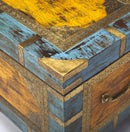 Nador 32 in. W Rectangular Hand-Painted Brass Inlay Storage Trunk Coffee Table by Butler Specialty Company