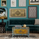 Nador 32 in. W Rectangular Hand-Painted Brass Inlay Storage Trunk Coffee Table by Butler Specialty Company