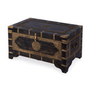 Nador Hand-Painted Brass Inlay Storage Trunk Coffee Table by Butler Specialty Company