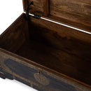 Nador Hand-Painted Brass Inlay Storage Trunk Coffee Table by Butler Specialty Company