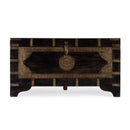 Nador Hand-Painted Brass Inlay Storage Trunk Coffee Table by Butler Specialty Company