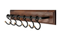 Glendo 23.5 in. W Rectangular Iron and Wood 6 Hook Wall Rack by Butler Specialty Company