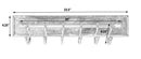 Glendo 23.5 in. W Rectangular Iron and Wood 6 Hook Wall Rack by Butler Specialty Company