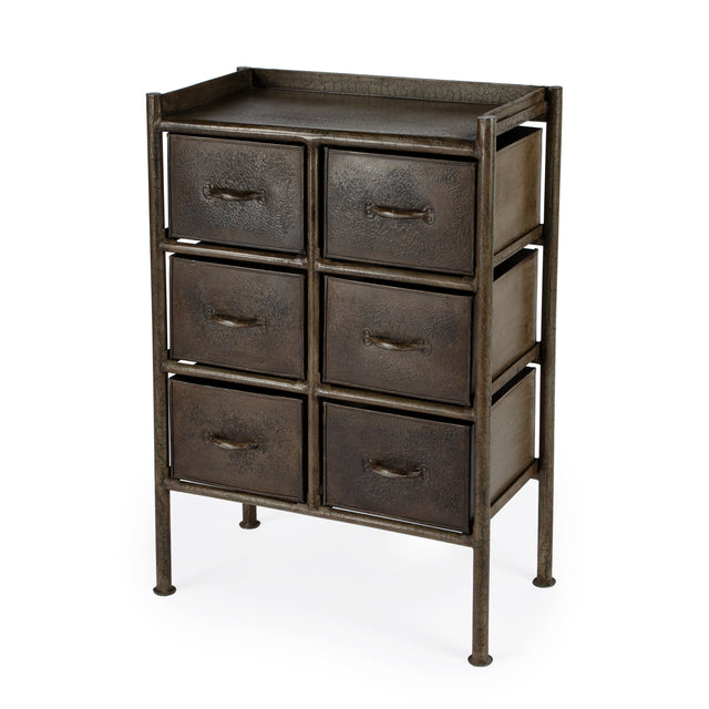 Cameron 23 in. W Rectangular Iron Industrial Chic 6 Drawer Accent Chest by Butler Specialty Company