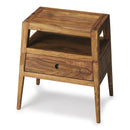 Stockholm 17 in. W Round Wood Modern 1 Drawer Side Table with Top Open Shelf by Butler Specialty Company