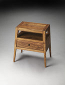 Stockholm 17 in. W Round Wood Modern 1 Drawer Side Table with Top Open Shelf by Butler Specialty Company