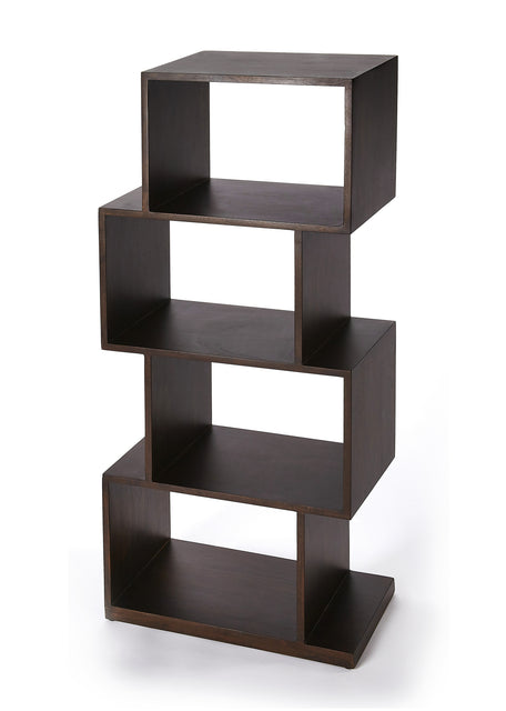 Stockholm 21.5 in. W x 47.5 in. H Abstract Wood 4 Shelf Modern Etagere Bookshelf by Butler Specialty Company