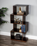 Stockholm 21.5 in. W x 47.5 in. H Abstract Wood 4 Shelf Modern Etagere Bookshelf by Butler Specialty Company