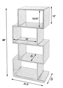 Stockholm 21.5 in. W x 47.5 in. H Abstract Wood 4 Shelf Modern Etagere Bookshelf by Butler Specialty Company