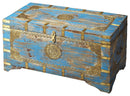 Neela 31.5 in. W Rectangular Painted Brass Inlay Storage Trunk by Butler Specialty Company