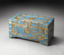 Neela 31.5 in. W Rectangular Painted Brass Inlay Storage Trunk by Butler Specialty Company