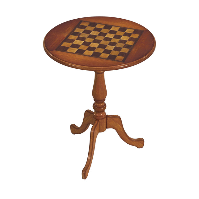 Colbert 22 in. W Round  Wood Pedestal Game/Accent Table by Butler Specialty Company