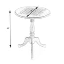 Colbert 22 in. W Round  Wood Pedestal Game/Accent Table by Butler Specialty Company