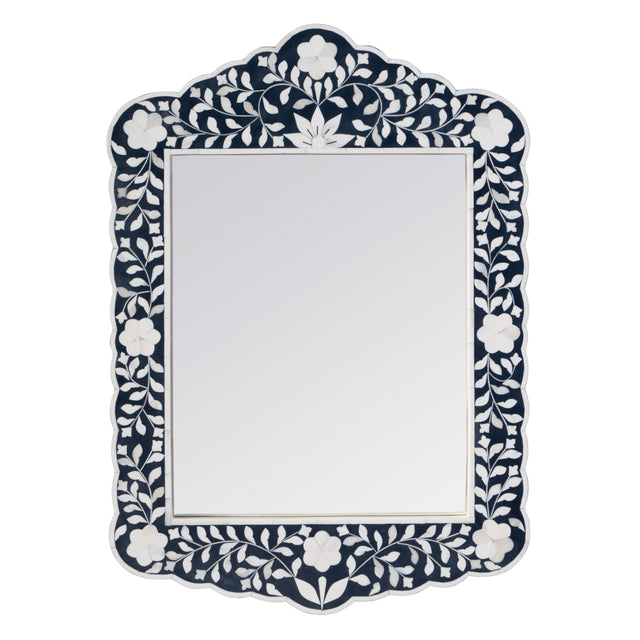 Vivienne 20 in. W x 28 in. H Bone Inlay Vertical Accent Wall Mirror by Butler Specialty Company