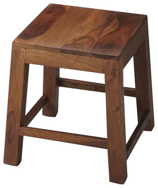 Hewett 16.5 in. W x 16.5 in. H Square Solid Wood Accent Stool by Butler Specialty Company