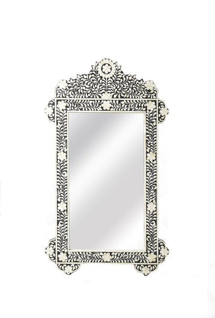 Vivienne 28 in. W x 48 in. H Rectangular Crown Bone Inlay Wall Mirror by Butler Specialty Company