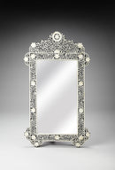 Vivienne 28 in. W x 48 in. H Rectangular Crown Bone Inlay Wall Mirror by Butler Specialty Company