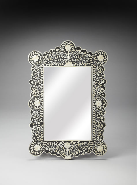 Vivienne 24 in. W x 36 in. H Rectangular Arched Bone Inlay Wall Mirror by Butler Specialty Company