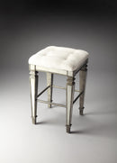 Celeste 30 in. Seat Height Upholstered and Mirrored Bar Stool by Butler Specialty Company