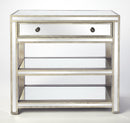 Miranda 30 in. W Rectangular Mirrored 1 Drawer Console Table with 2 Open Shelves by Butler Specialty Company