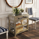 Miranda 30 in. W Rectangular Mirrored 1 Drawer Console Table with 2 Open Shelves by Butler Specialty Company